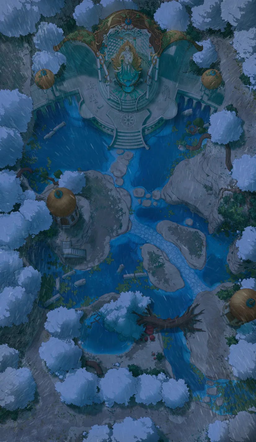 Nymph Fountain map, Winter Night variant thumbnail