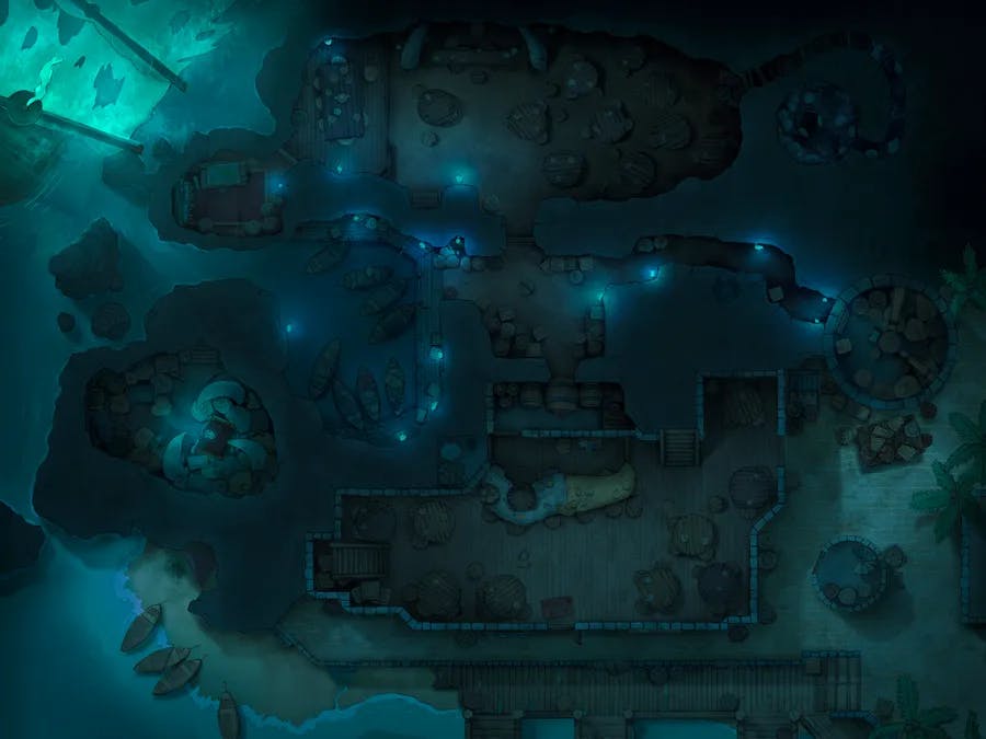 Pirate Port Tavern map, Ghost Ship Cursed Chest Tavern Level Night variant thumbnail