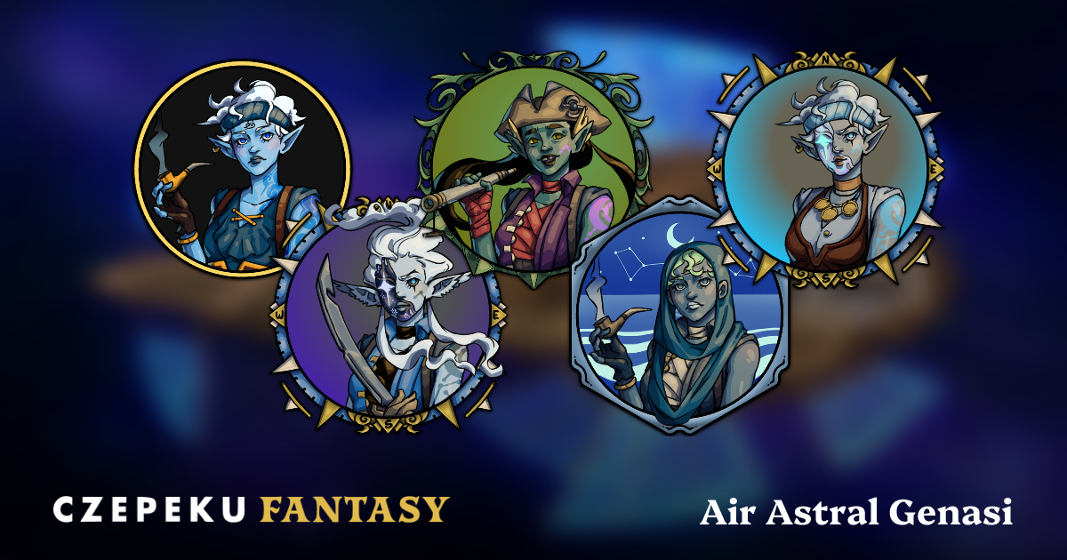 Air Astral Genasi Token Builder | Customize and Randomize Czepeku Tokens