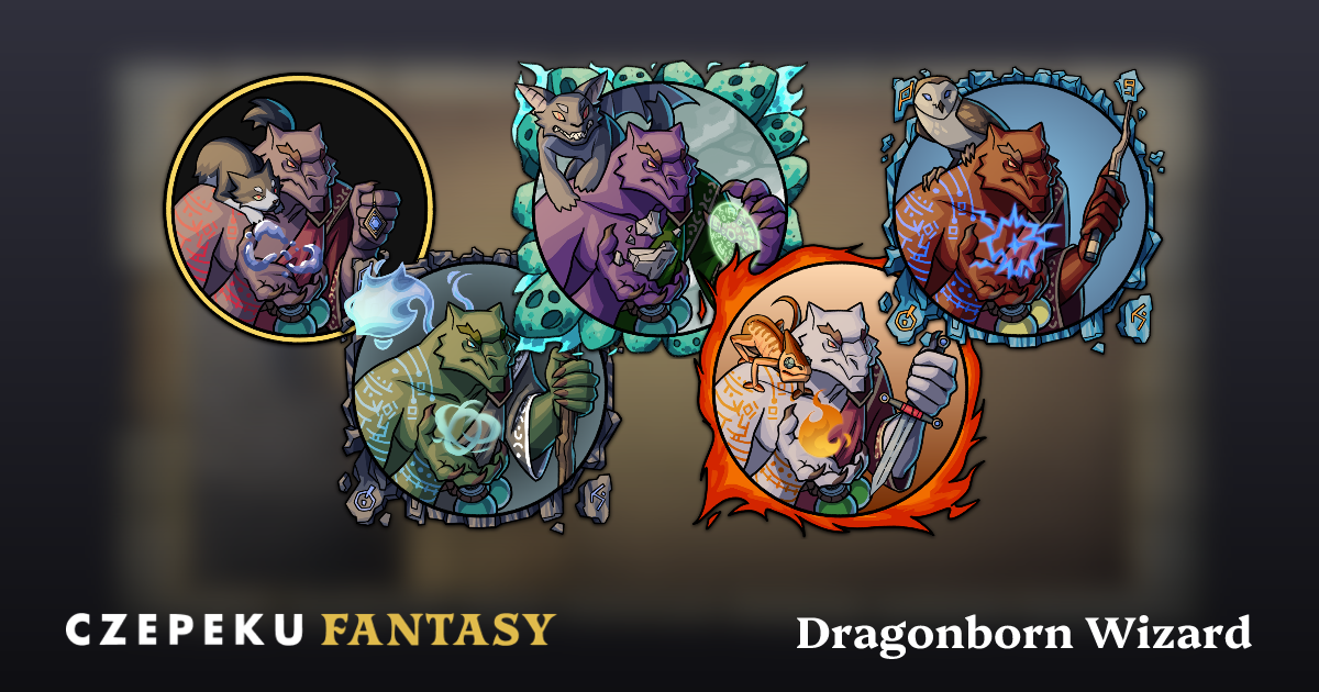Dragonborn Wizard Token Builder | Customize and Randomize Czepeku Tokens