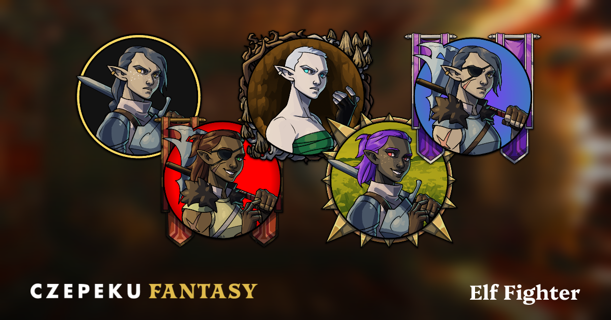 Elf Fighter Token Builder | Customize and Randomize Czepeku Tokens