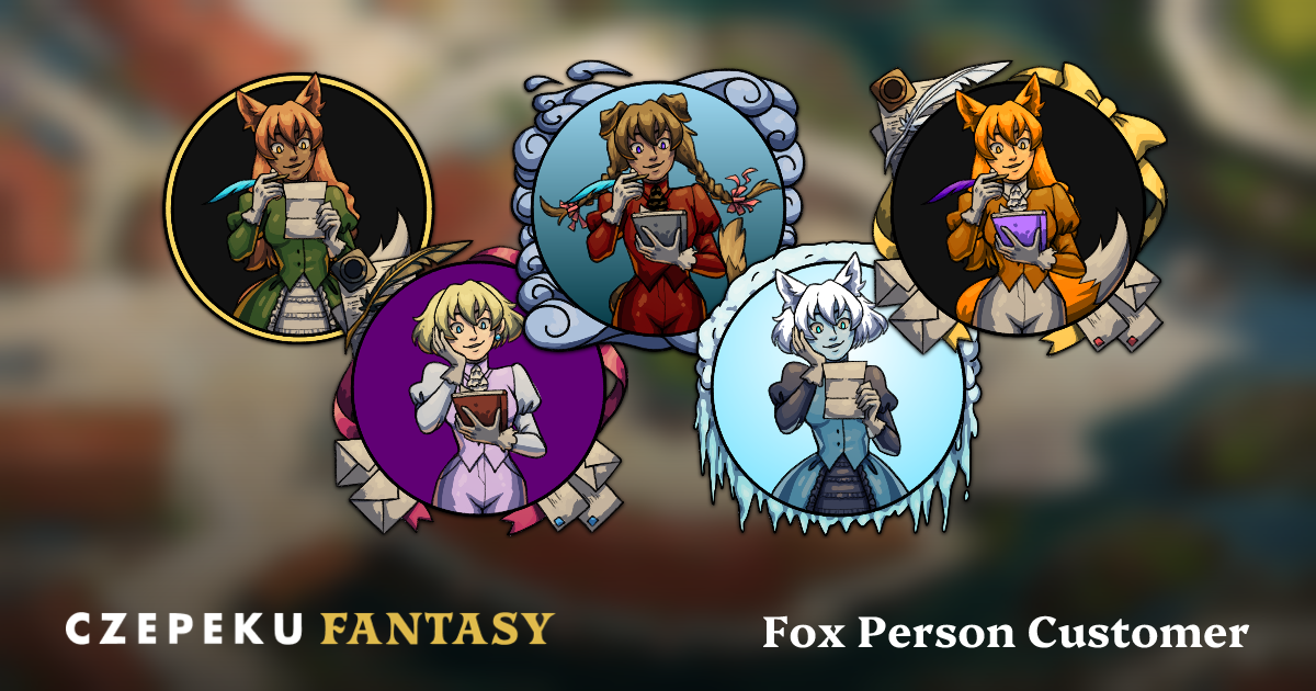 Fox Person Customer Token Builder | Customize and Randomize Czepeku Tokens