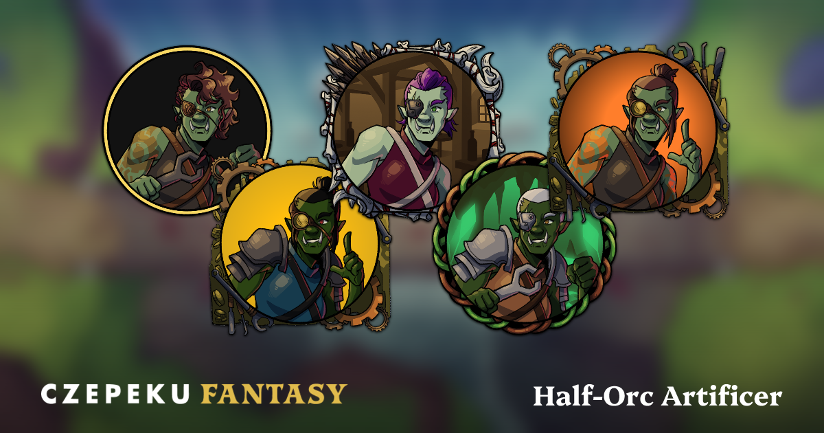 Half-Orc Artificer Token Builder | Customize and Randomize Czepeku Tokens