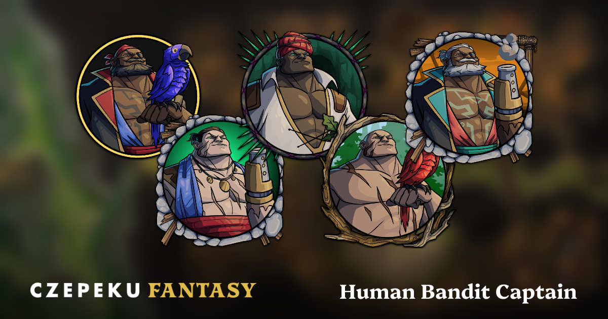 Human Bandit Captain Token Builder | Customize and Randomize Czepeku Tokens