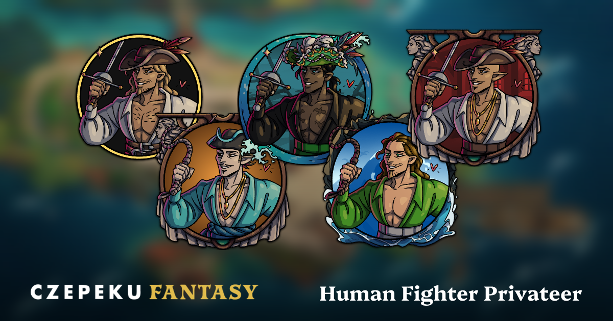 Human Fighter Privateer Token Builder | Customize and Randomize Czepeku ...