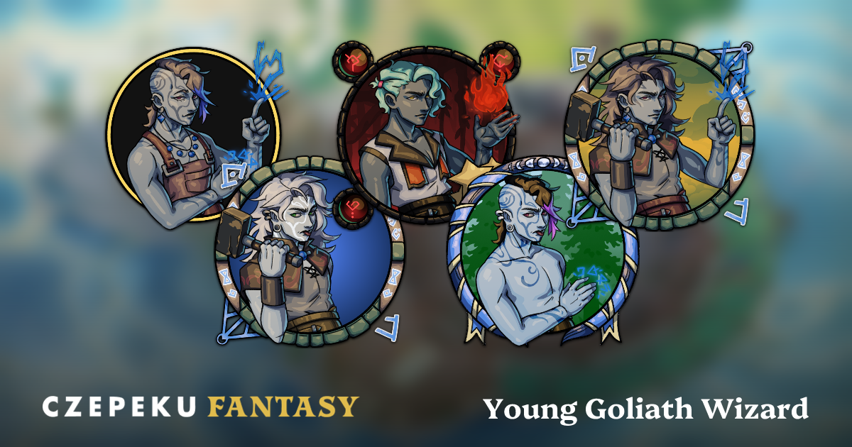 Young Goliath Wizard Token Builder | Customize and Randomize Czepeku Tokens