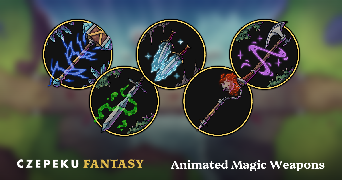 Animated Magic Weapons Token Pack | Hand-Drawn Fantasy RPG Tokens by ...