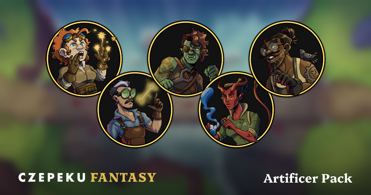Artificer Pack Token Pack | Hand-Drawn Fantasy RPG Tokens by Czepeku