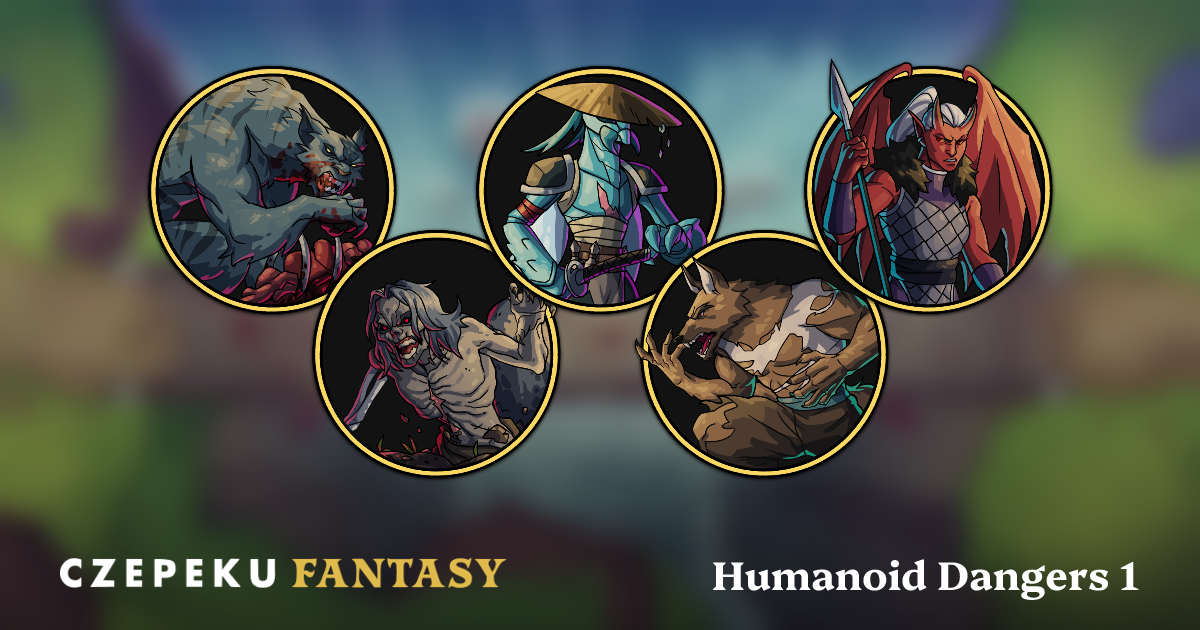 Humanoid Dangers 1 Token Pack | Hand-Drawn Fantasy RPG Tokens by Czepeku