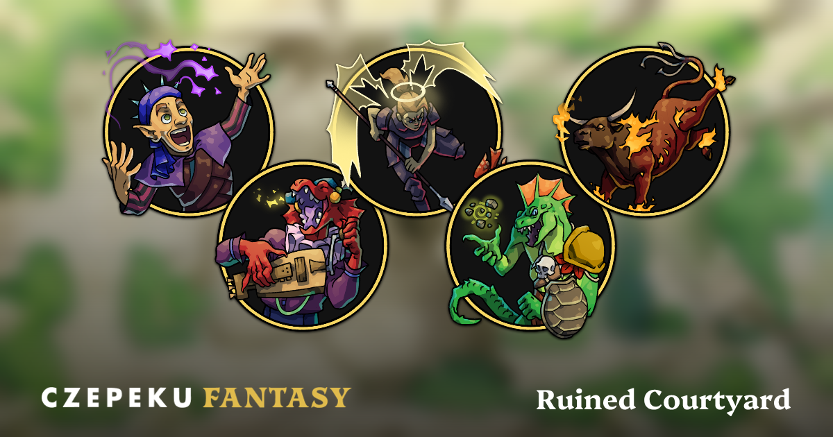 Ruined Courtyard Token Pack | Hand-Drawn Fantasy RPG Tokens by Czepeku