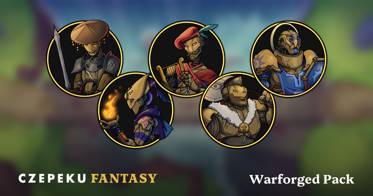 Warforged Pack Token Pack | Hand-Drawn Fantasy RPG Tokens by Czepeku