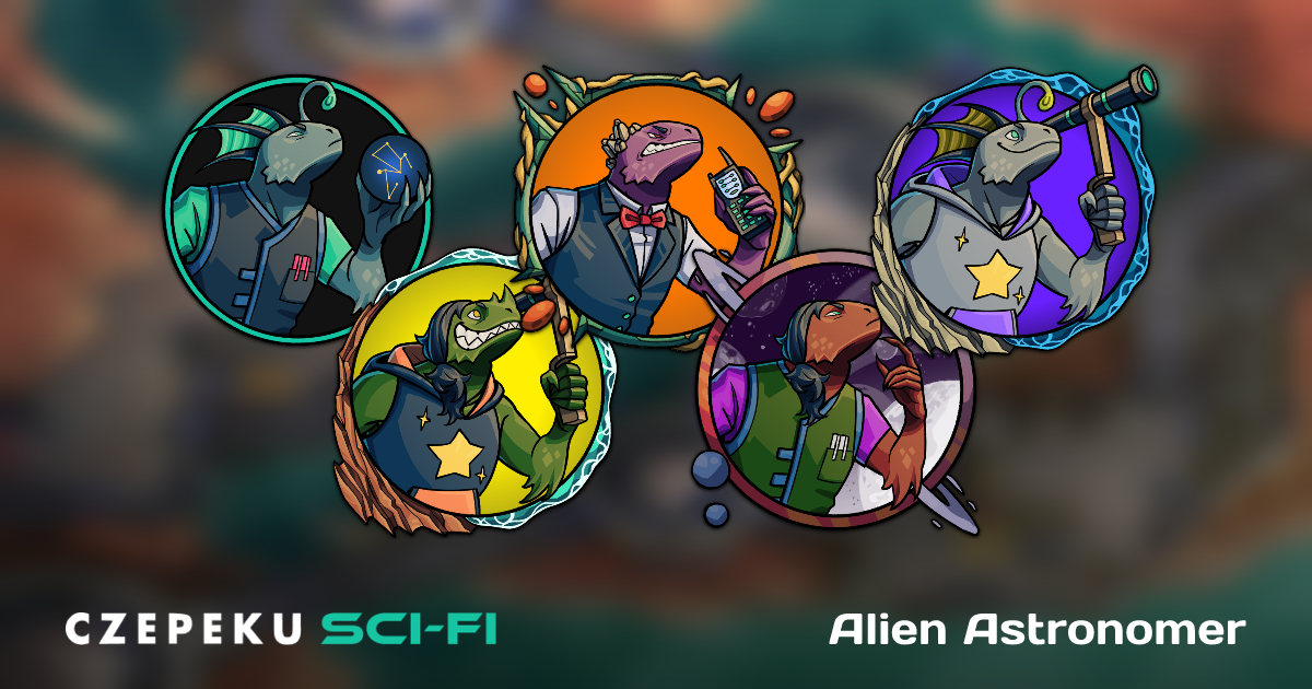 Alien Astronomer Token Builder | Customize and Randomize Czepeku Tokens