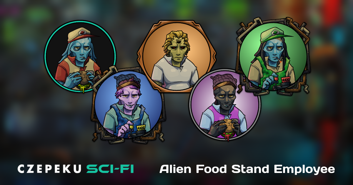 Alien Food Stand Employee Token Builder | Customize and Randomize ...