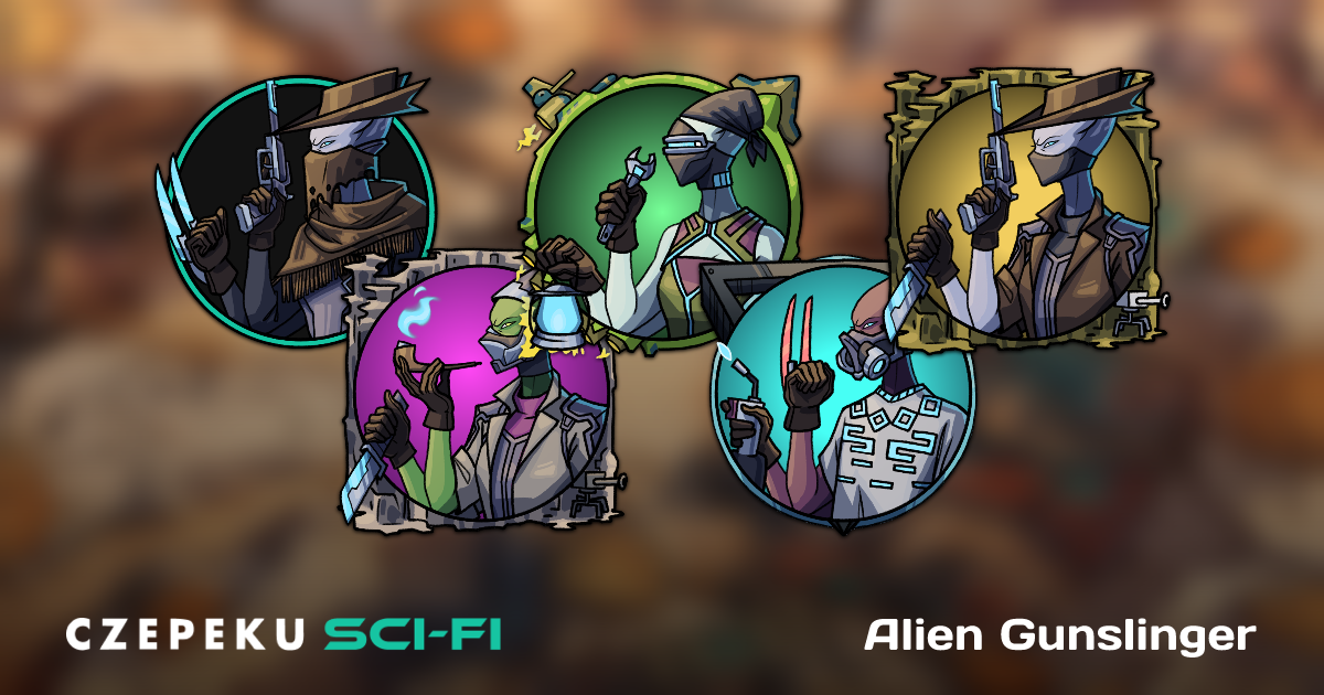 Alien Gunslinger Token Builder | Customize and Randomize Czepeku Tokens