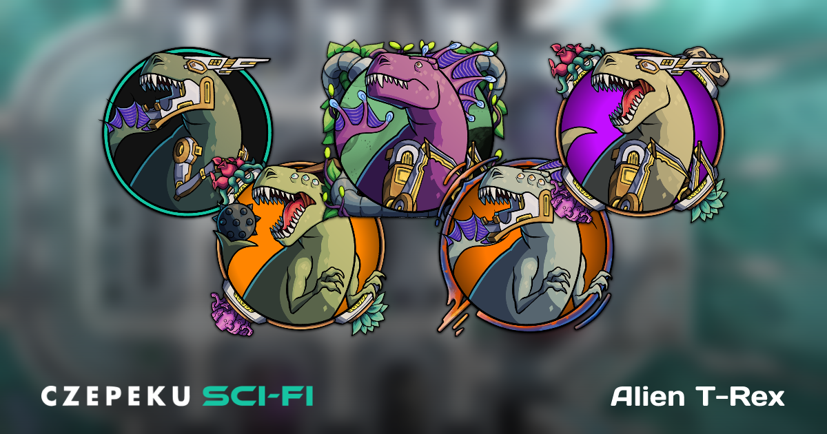 Alien T-Rex Token Builder | Customize and Randomize Czepeku Tokens