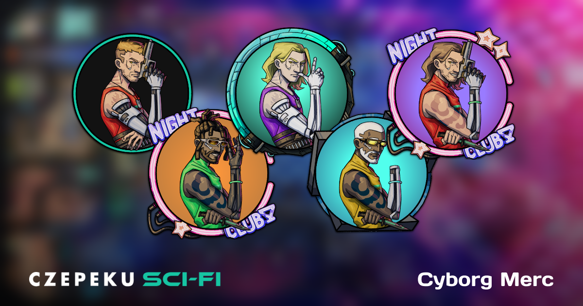 Cyborg Merc Token Builder | Customize and Randomize Czepeku Tokens