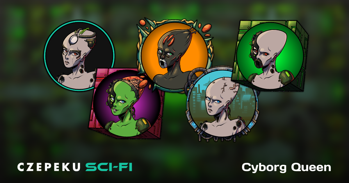 Cyborg Queen Token Builder | Customize and Randomize Czepeku Tokens