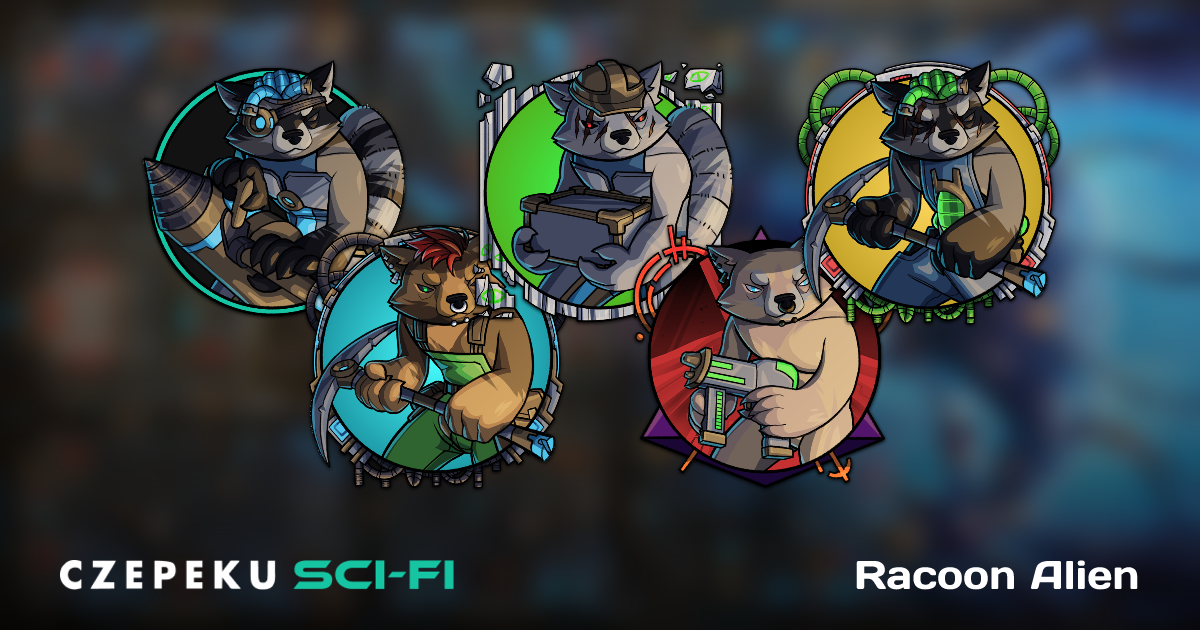 Racoon Alien Token Builder | Customize and Randomize Czepeku Tokens
