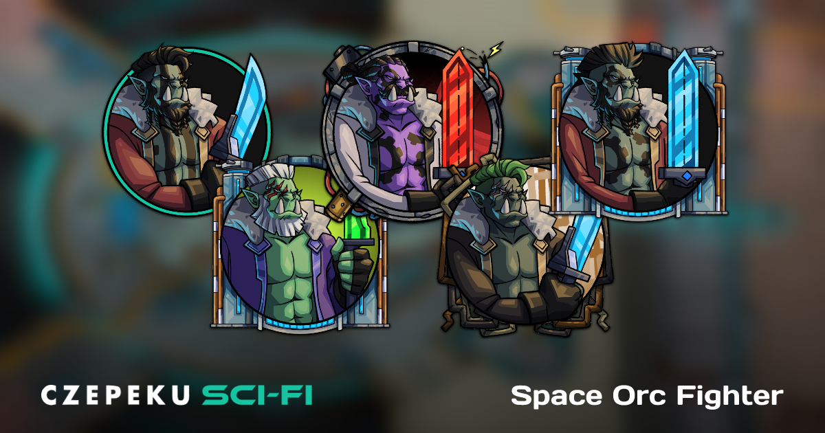 Space Orc Fighter Token Builder | Customize and Randomize Czepeku Tokens