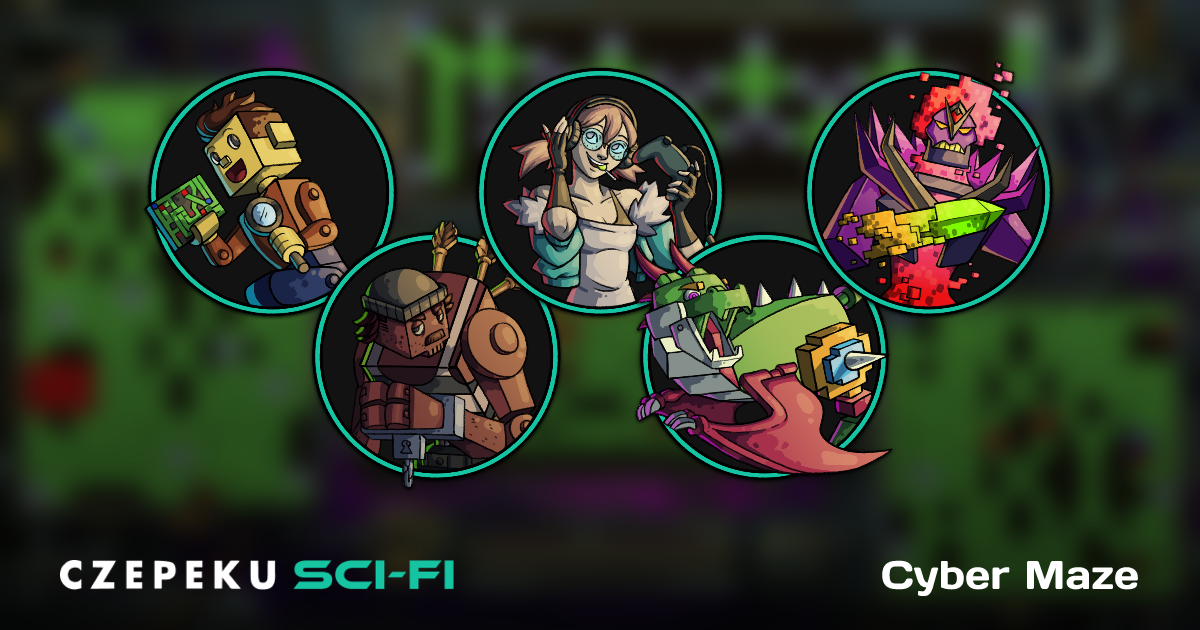 Cyber Maze Token Pack | Hand-Drawn Sci-Fi RPG Tokens by Czepeku