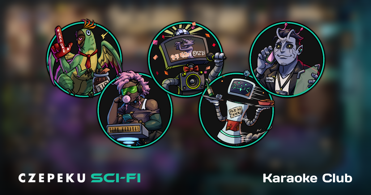 Karaoke Club Token Pack | Hand-Drawn Sci-Fi RPG Tokens by Czepeku